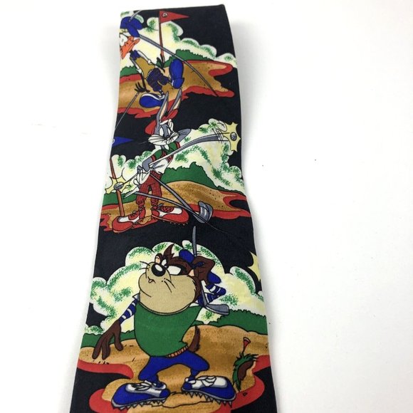 Looney Tunes Mania Neck Tie 90s 1994 Golf Toons Golf Tie. - Picture 3 of 5
